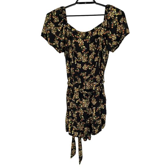City Chic Romper Sorrento floral playsuit black floral size S 16 - Picture 6 of 9
